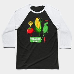 Funny Mexican food rivalry king corn tomato culinary cooking Baseball T-Shirt